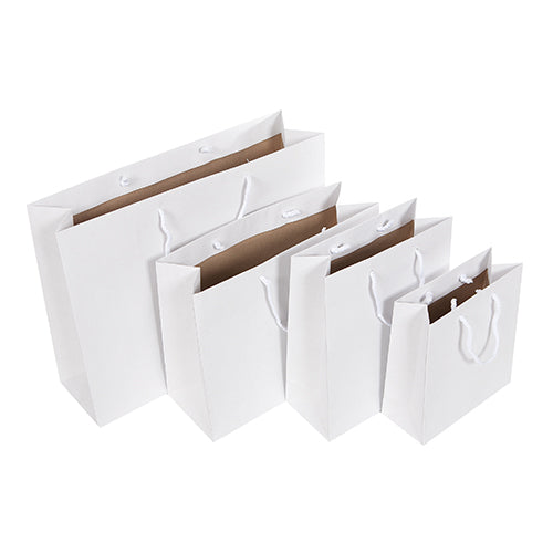 Luxury White Recycled Rope Handled Bags