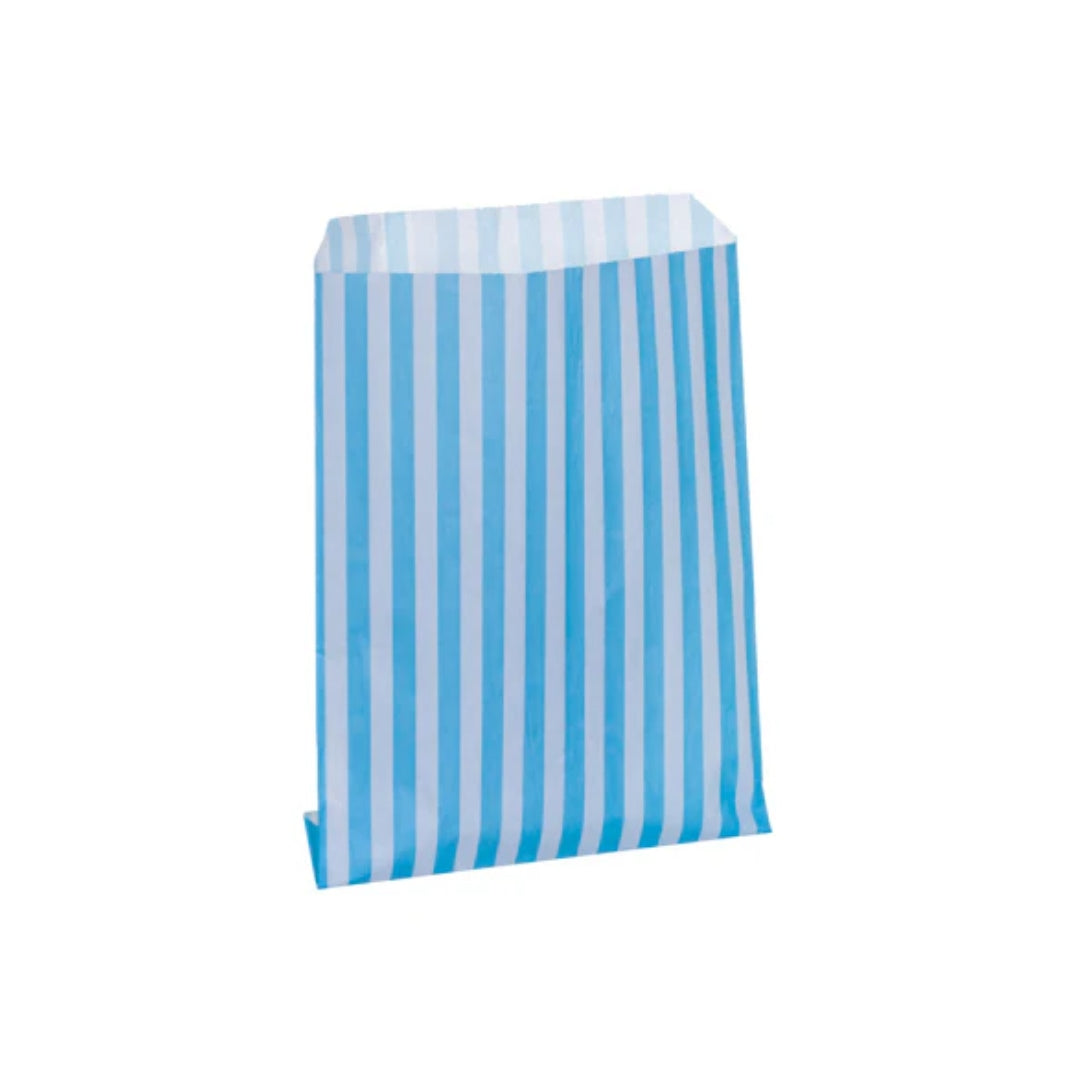 Aqua Candy Stripe Counter Bags 18x23cm (1000 per pack)