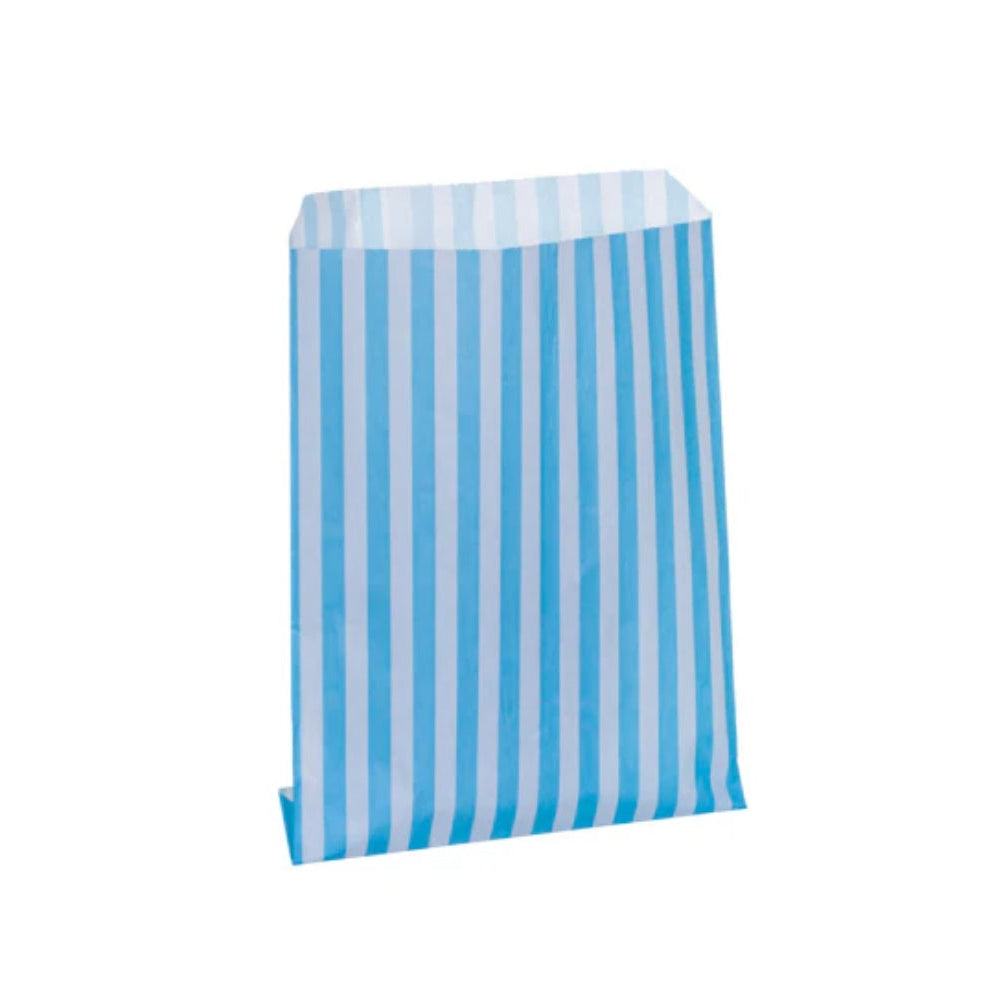 Aqua Candy Stripe Counter Bags 18x23cm (1000 per pack)