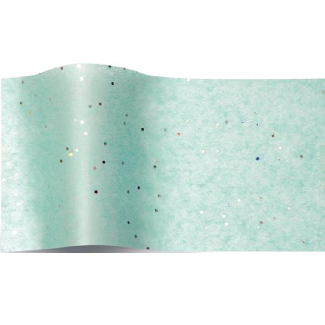 Aquamarine Sparkly Gem SatinWrap® Luxury Tissue Paper (200 sheets per ream)