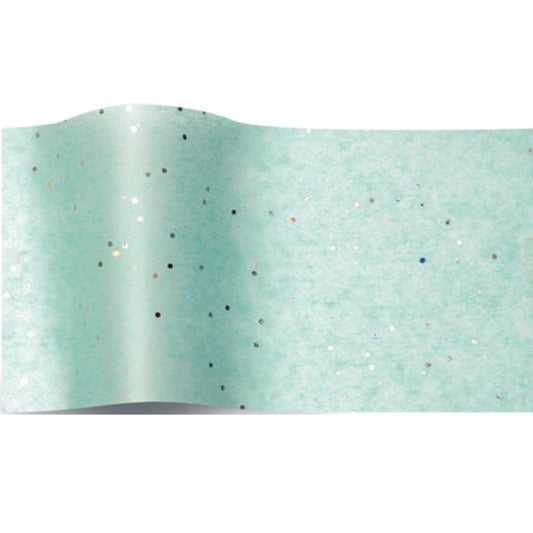 Aquamarine Sparkly Gem SatinWrap® Luxury Tissue Paper (200 sheets per ream)