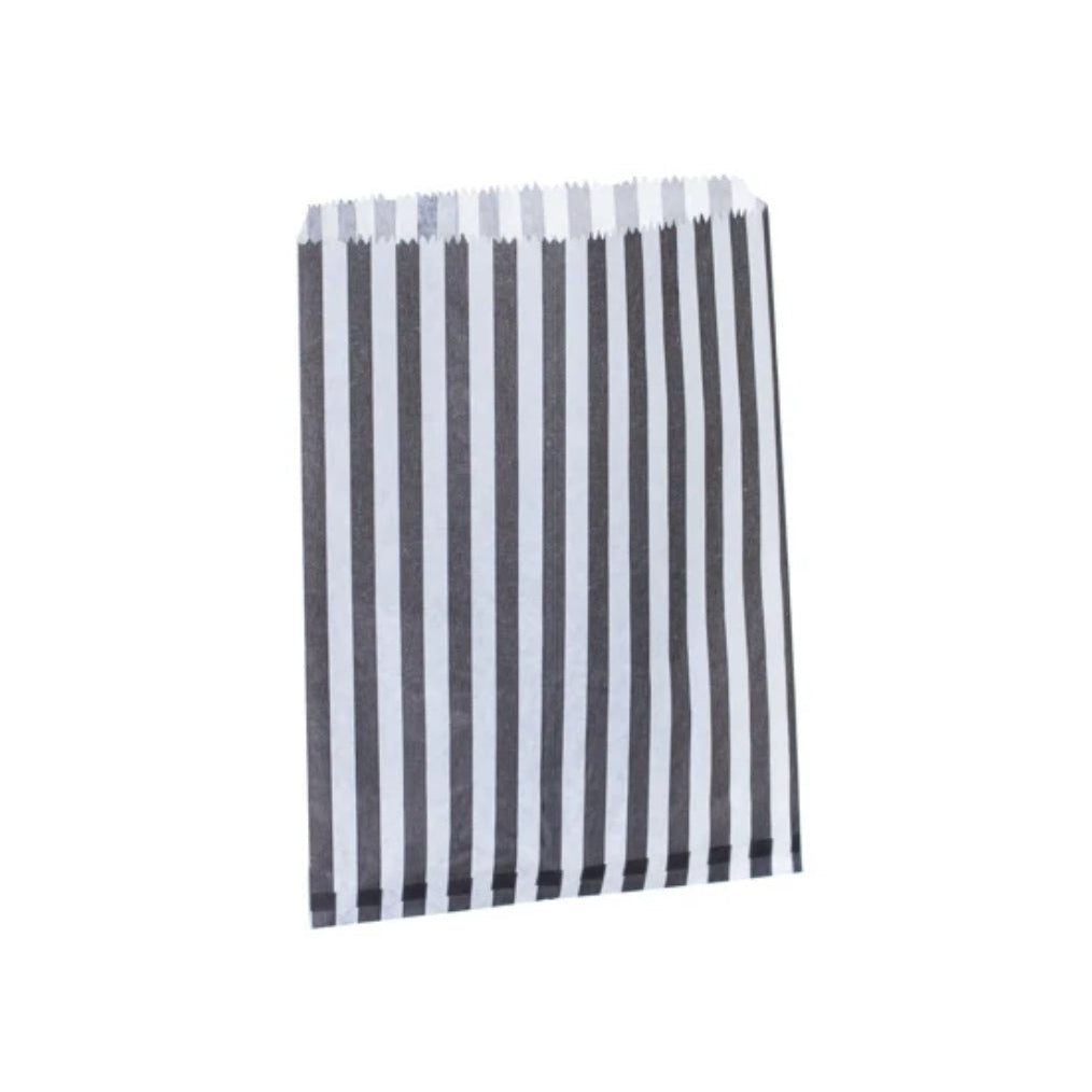 Black Candy Stripe Counter Bags 18x23cm (1000 per pack)