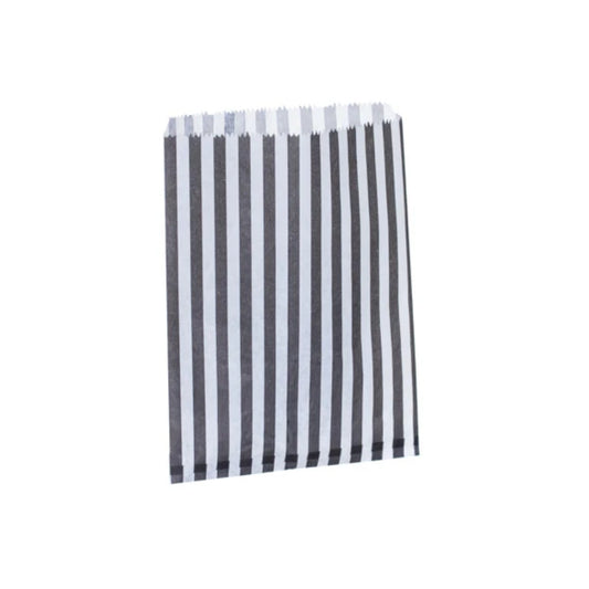 Black Candy Stripe Counter Bags 18x23cm (1000 per pack)