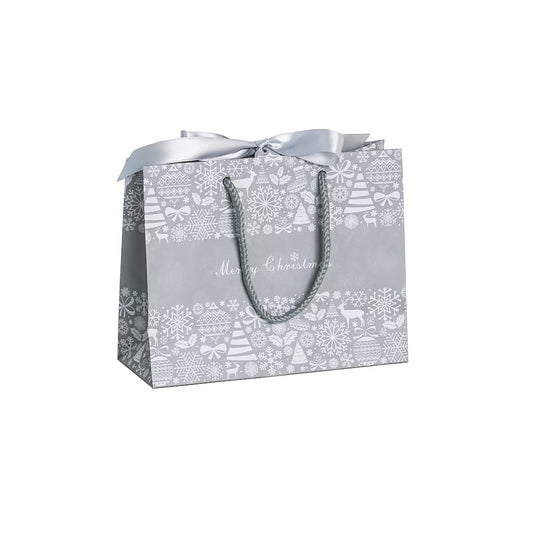 Christmas Frieze Landscape Recycled Carrier with Ribbon 200x80x160mm