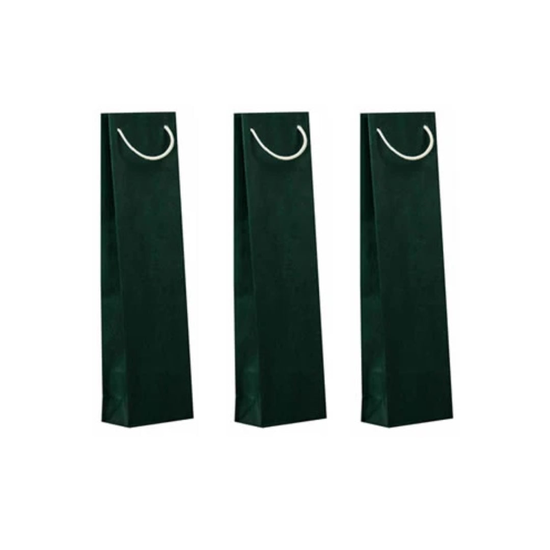 Dark Green Wine Bottle Bag