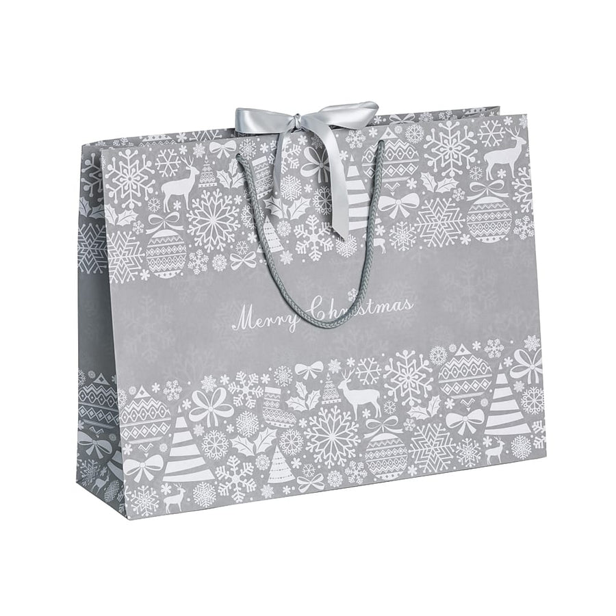 Frieze Landscape Recycled Christmas Gift Bags with Ribbon 420x120x320mm