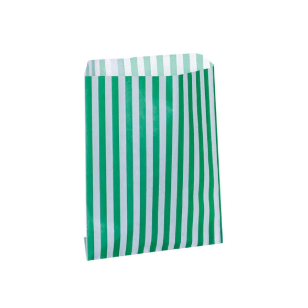 Green Candy Stripe Counter Bags 18x23cm (1000 per pack)