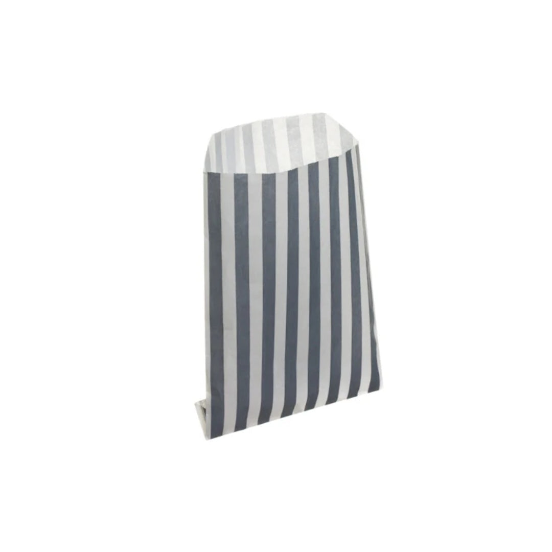 Grey Candy Stripe Counter Bags 13x18cm (1000 per pack)
