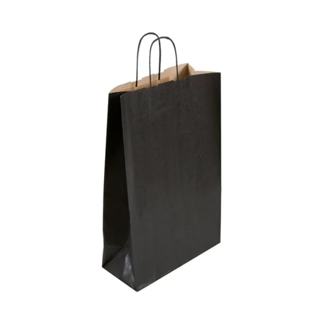 Large Black Twist Handle Bag (32x14x42cm)