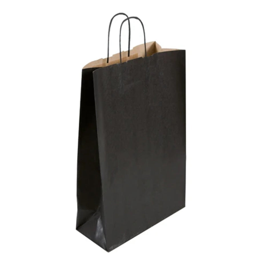 Large Black Twist Handle Bag (32x14x42cm)