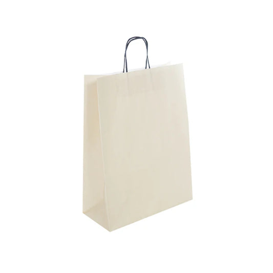 Large Cream Twist Handle Bag (32x14x42cm)