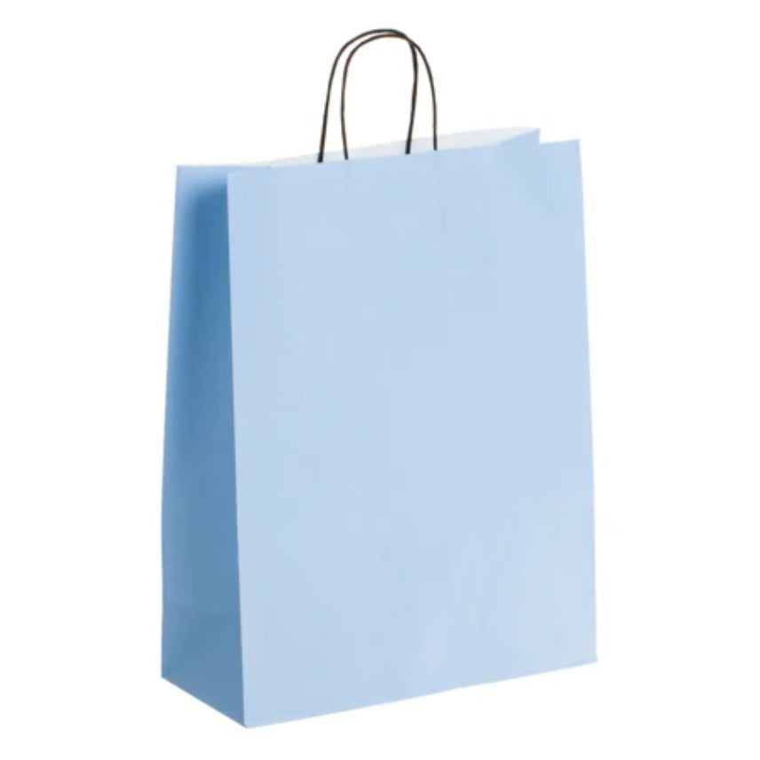 Large Light Blue Twist Handle Bag (32x14x42cm)