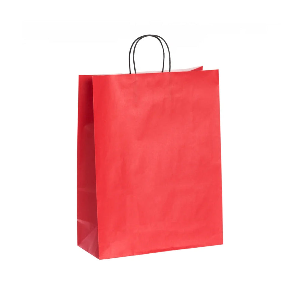 Large Light Red Twist Handle Bag (32x14x42cm)