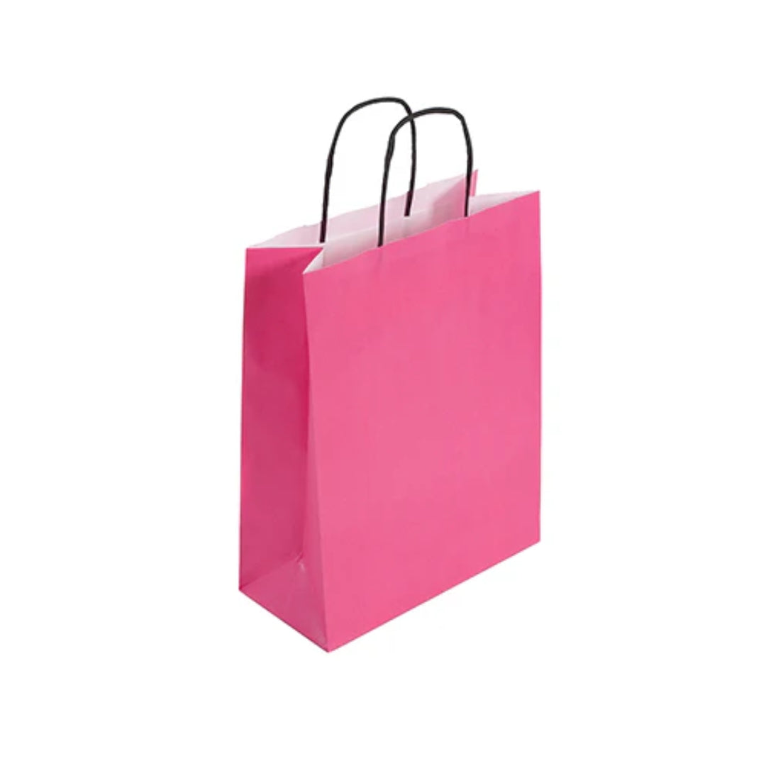 Large Magenta Twist Handle Bag (32x14x42cm)