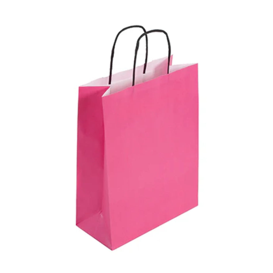 Large Magenta Twist Handle Bag (32x14x42cm)