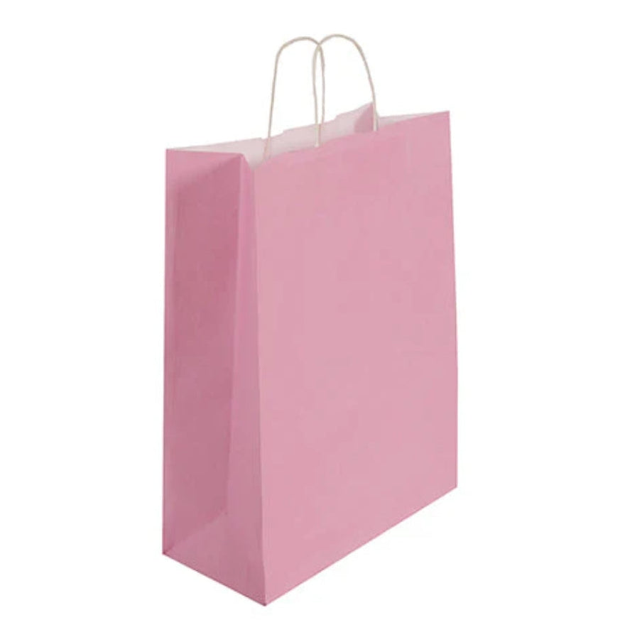 Large Pink Twist Handle Bag (32x14x42cm)