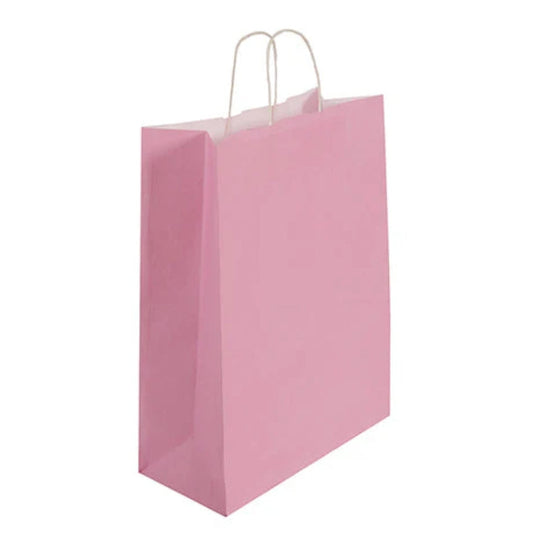 Large Pink Twist Handle Bag (32x14x42cm)