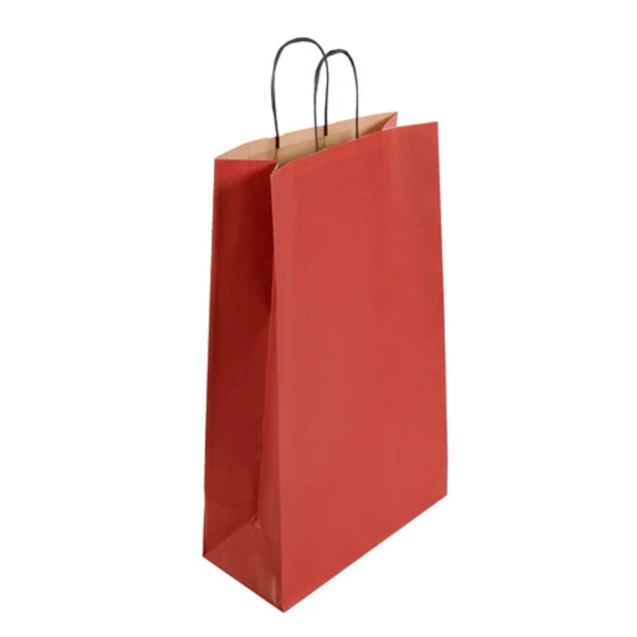 Large Red Twist Handle Bag (32x14x42cm)