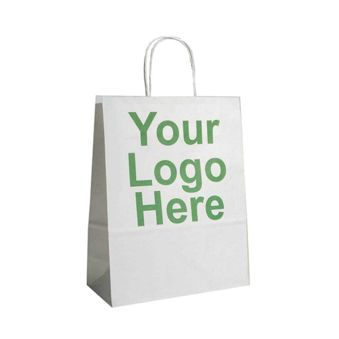 Large White Kraft Carriers 32x14x42cm Printed Full Colour