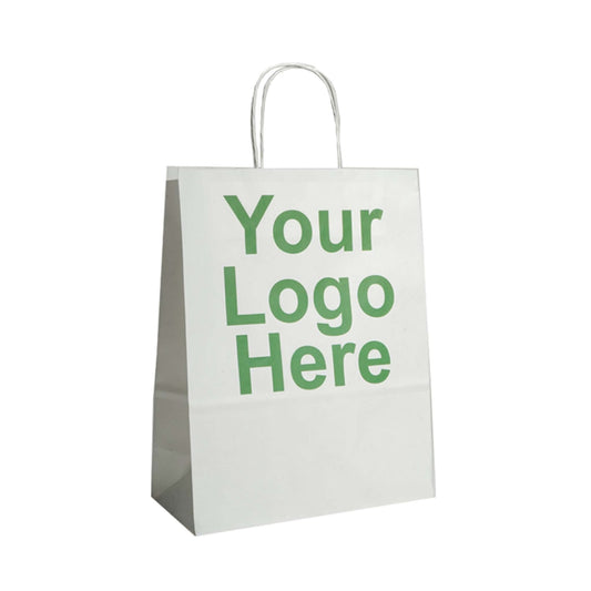 Large White Kraft Carriers 32x14x42cm Printed Full Colour