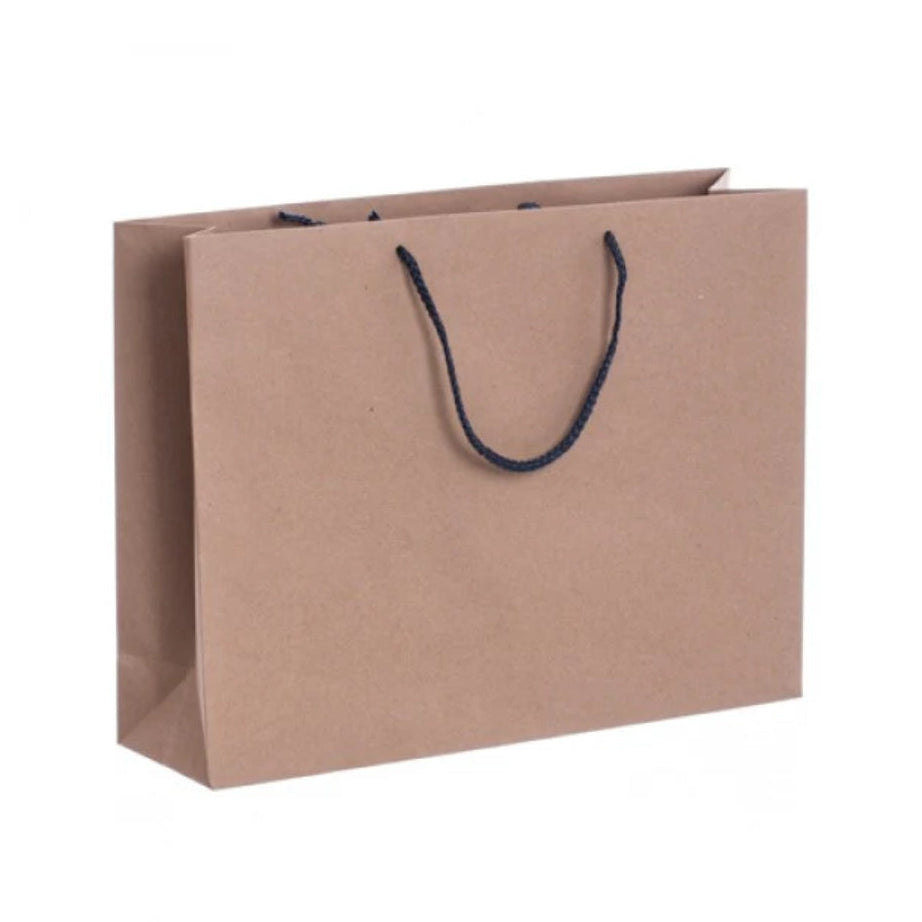 Luxury Recycled Bag with Charcoal Grey Rope Handles (460x120x420mm)