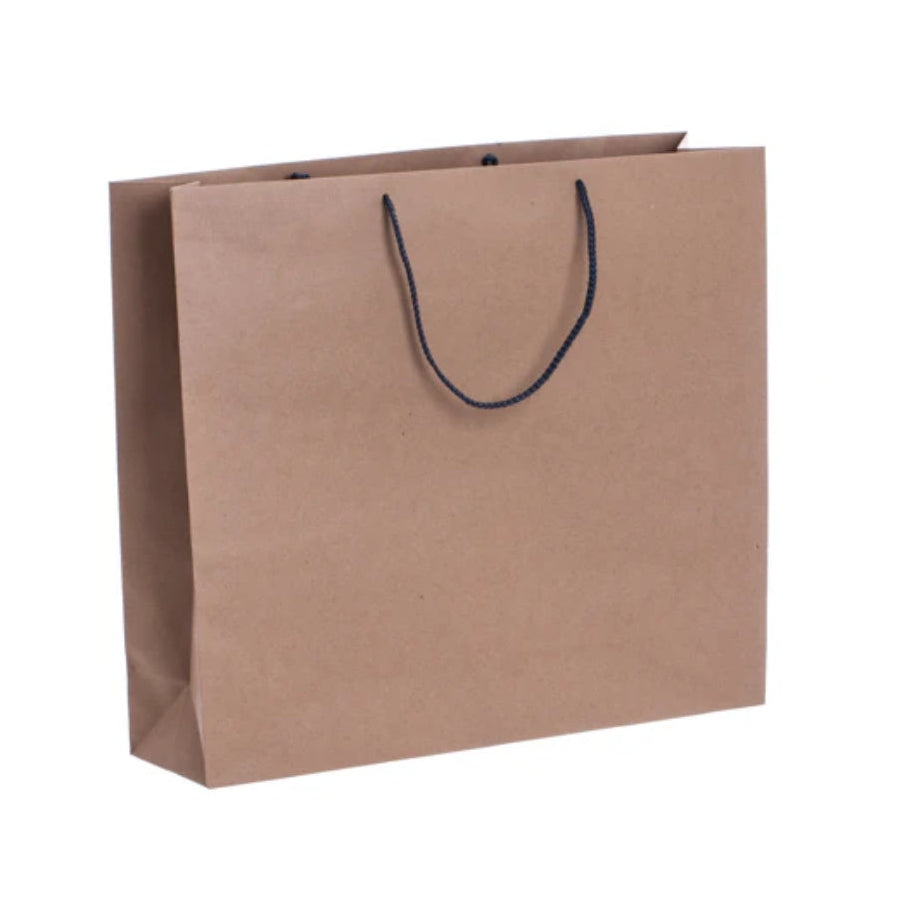 Luxury Recycled Bag with Charcoal Grey Rope Handles (540x150x490mm)
