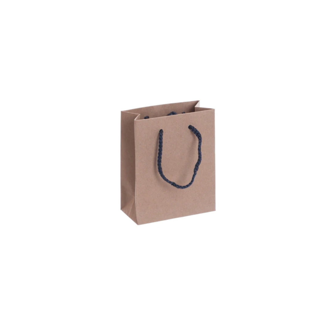 Luxury Recycled Carrier with Charcoal Grey Rope Handles 130x65x160mm