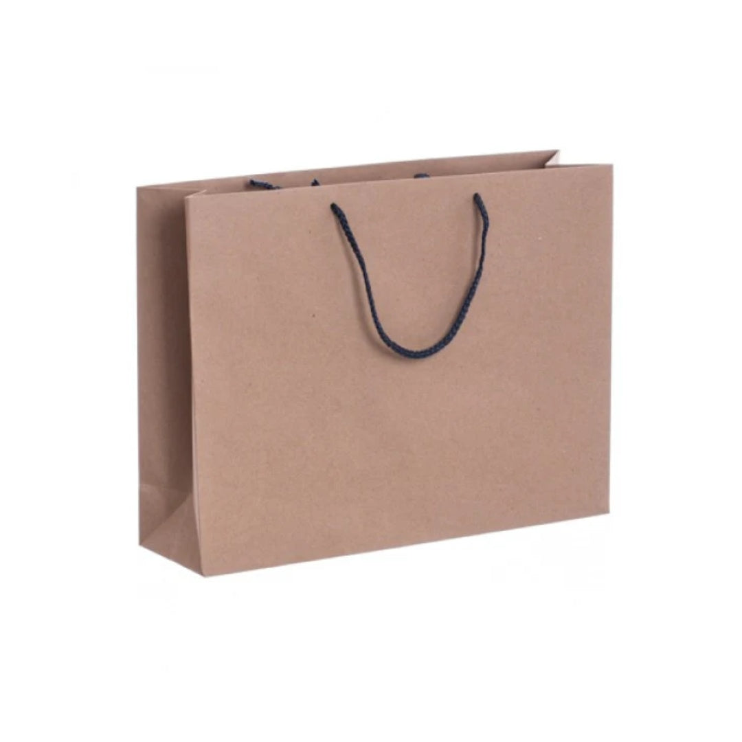 Luxury Recycled Carrier with Charcoal Grey Rope Handles 460x120x420mm