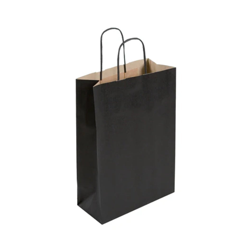 Medium Black Twist Handle Bag (24x11x31cm)
