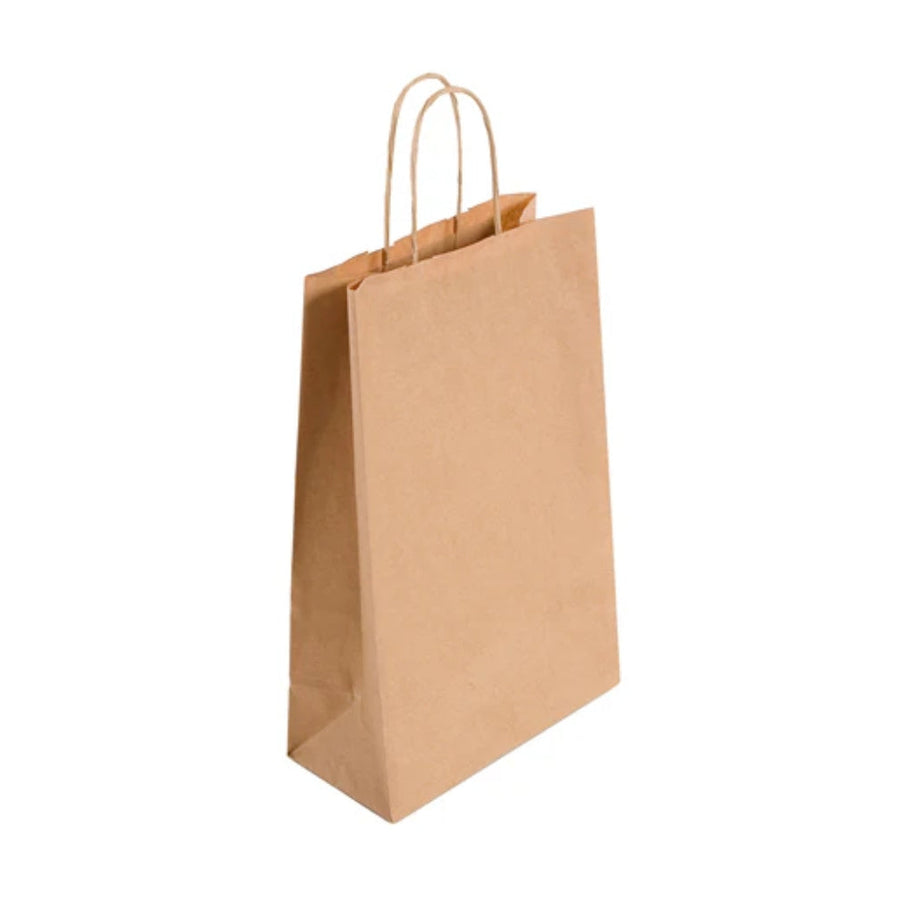 Medium Brown Kraft Carrier Bag (24x11x31cm)