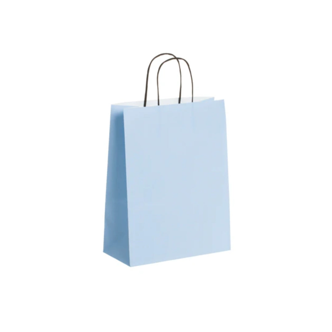 Medium Light Blue Twist Handle Bag (24x11x31cm)