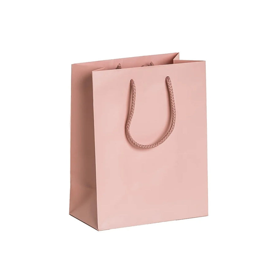 Medium Rose Blush Rope Handle Bag (18x10x23cm)
