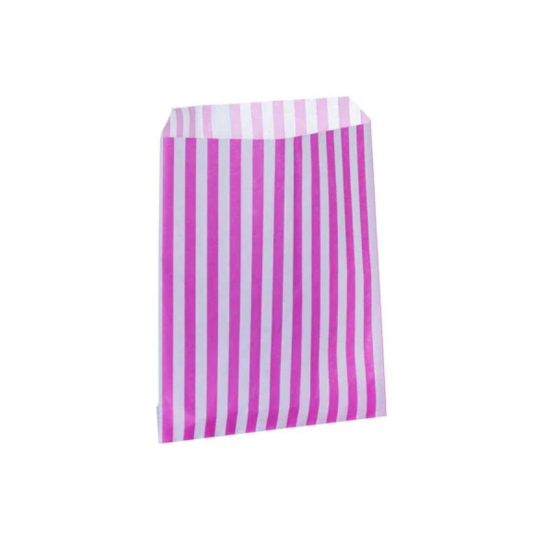 Pink Candy Stripe Counter Bags 18x23cm (1000 per pack)
