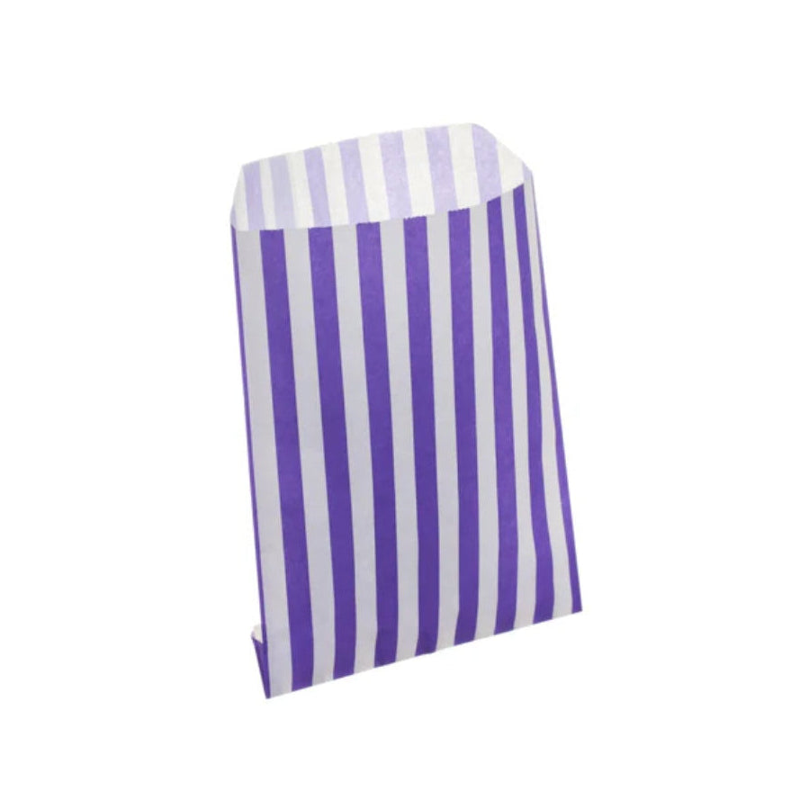 Purple Candy Stripe Counter Bags 13x18cm (1000 per pack)