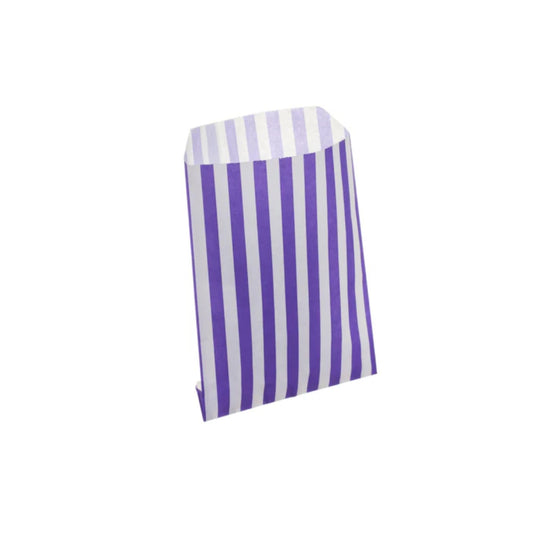 Purple Candy Stripe Counter Bags 13x18cm (1000 per pack)