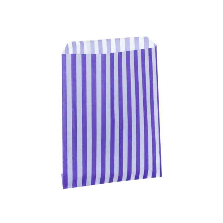 Purple Candy Stripe Counter Bags 18x23cm (1000 per pack)
