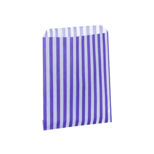 Purple Candy Stripe Counter Bags 18x23cm (1000 per pack)