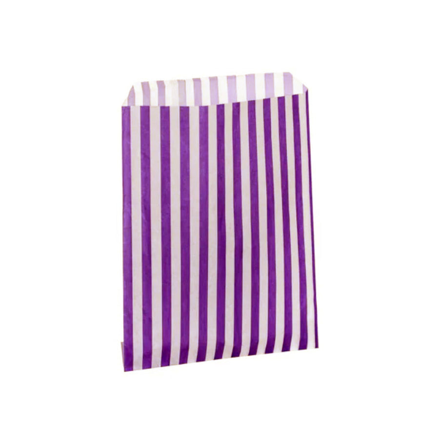 Purple Candy Stripe Counter Bgas 18x23cm kraft paper