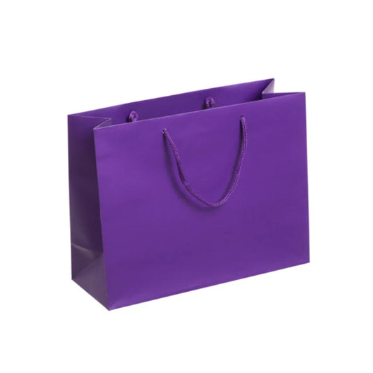 Purple Gloss Rope Handle Bag 32x12x25cm