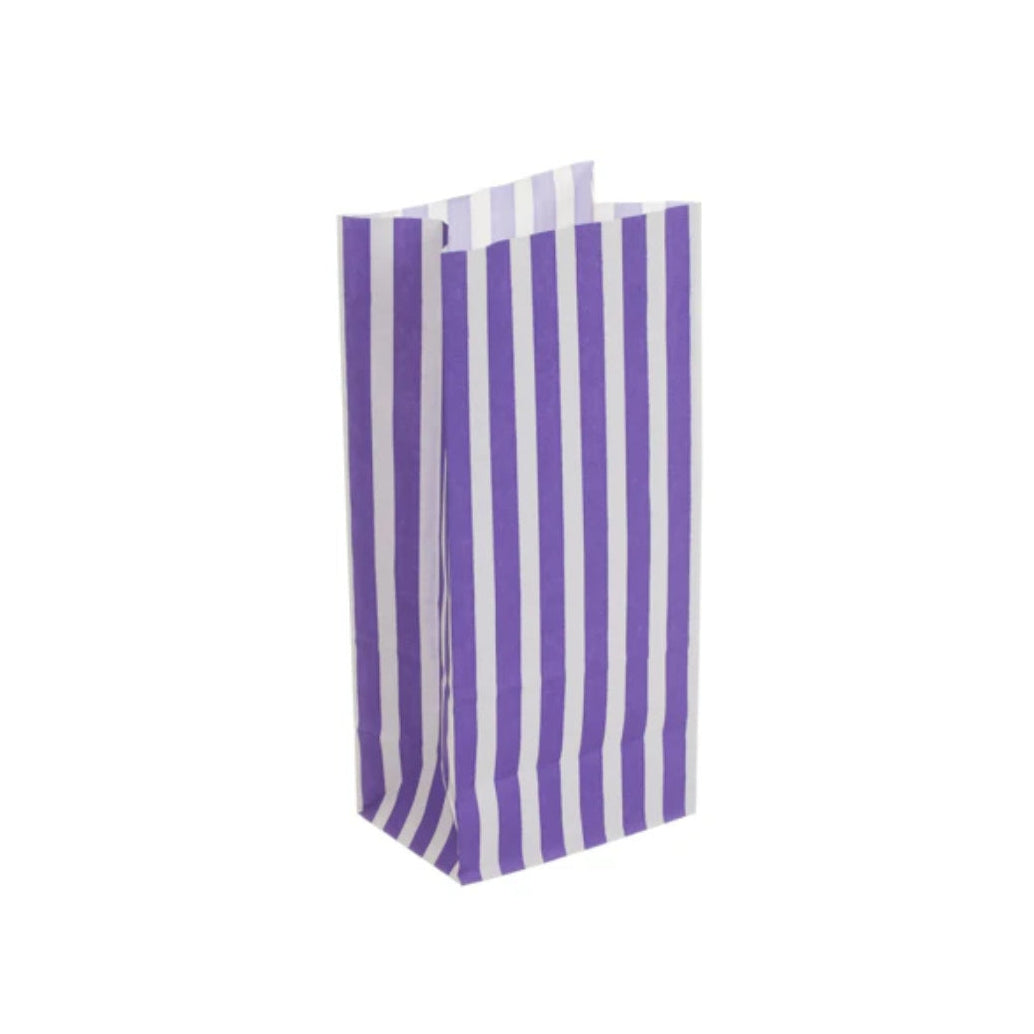 Purple Stripe Pick 'n' Mix Bag 10x7x24cm (1000 per pack)