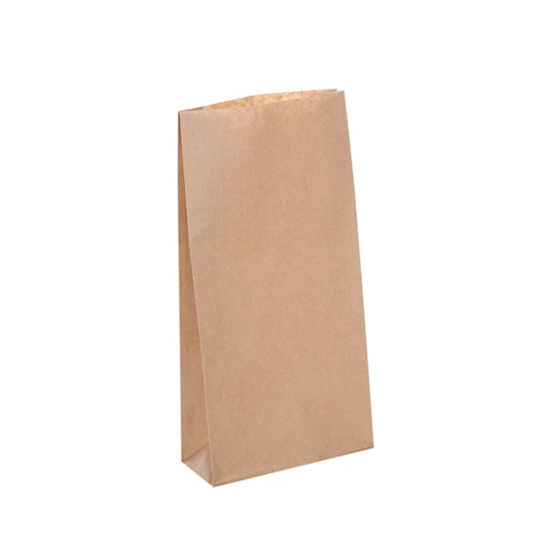 Recycled Brown Kraft Block Bottom Bags (150x65x300mm)