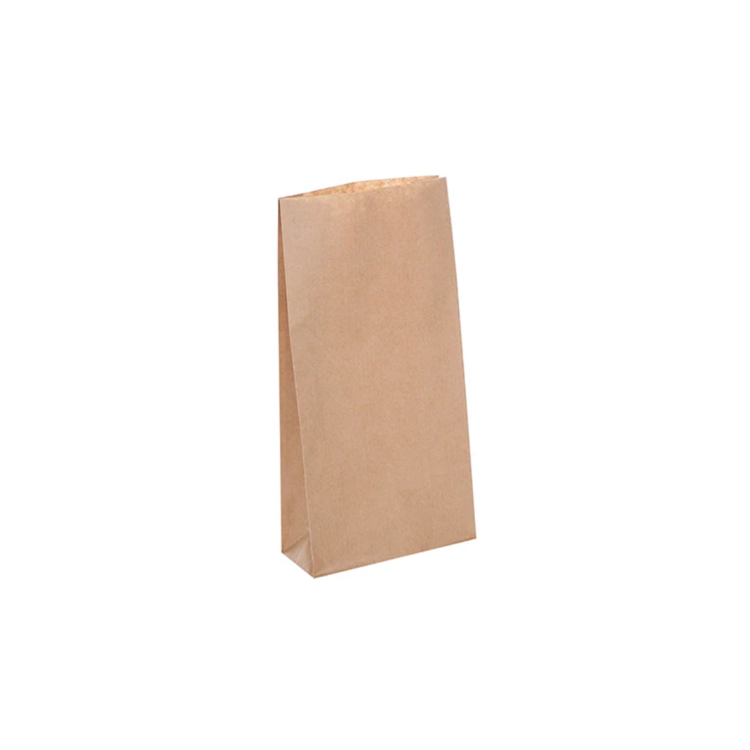 Recycled Brown Kraft Block Bottom Bags (150x65x300mm)