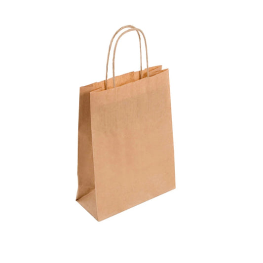 Small Brown Kraft Twist Handle Gift Bag (19x8x21cm)