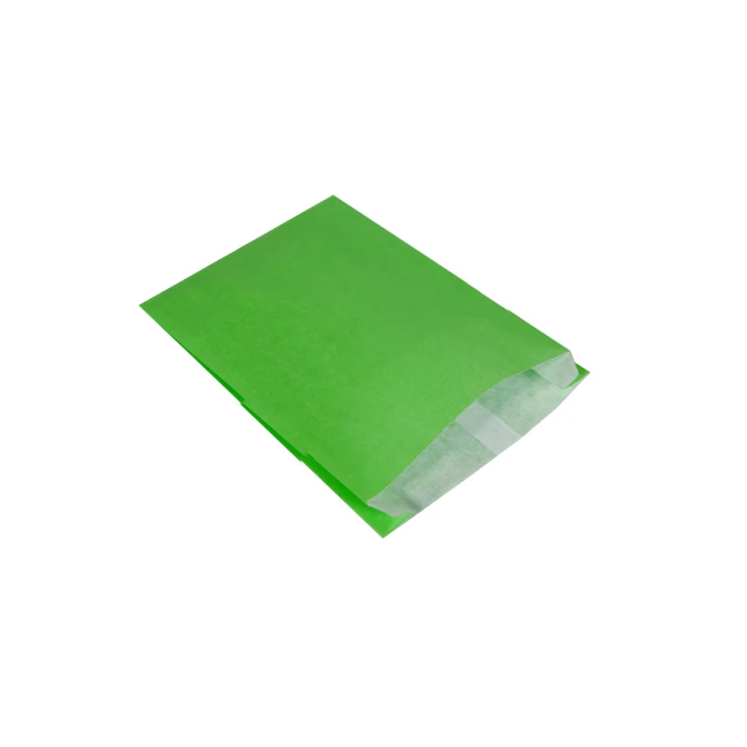Small Lime Green Counter Bags 150x40x210mm (100 per pack)