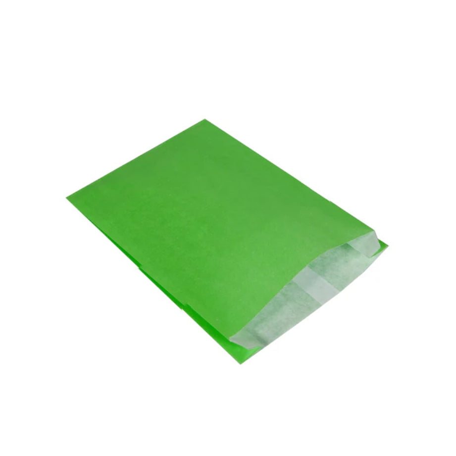 Small Lime Green Counter Bags 150x40x210mm (100 per pack)