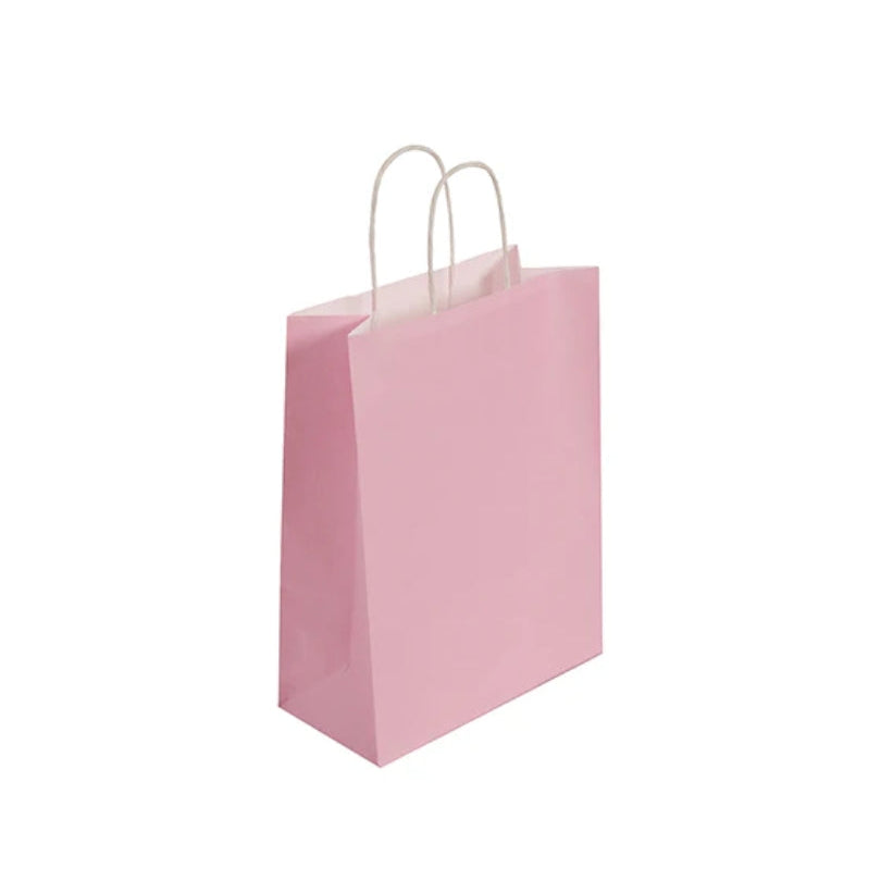 Small Pink Twist Handle Bag (19x8x21cm)