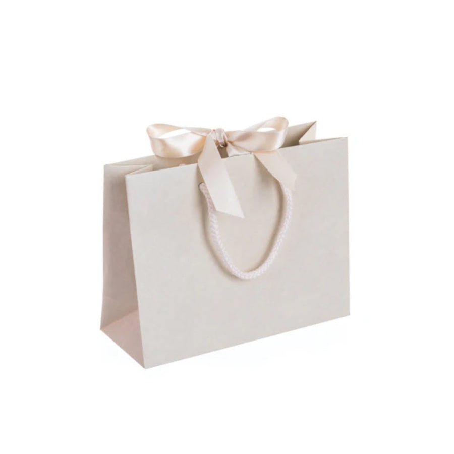 Vanilla Cream Landscape Paper Recycled Carrier Bag 200x80x160mm