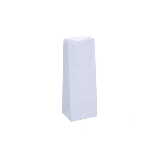 White Kraft Block Bottom Bags (108x55x215mm)