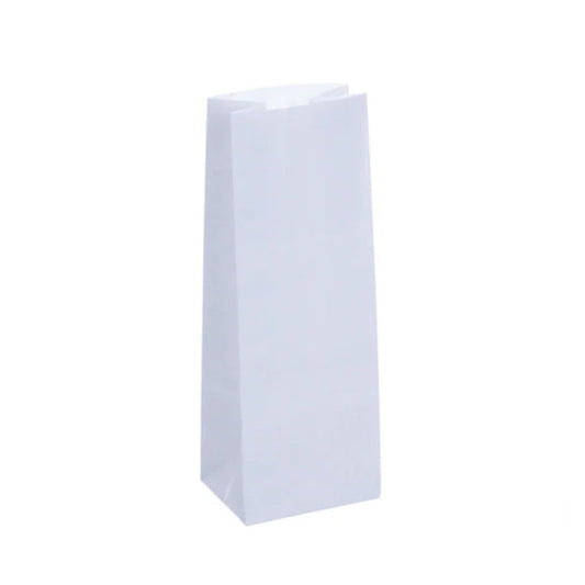 White Kraft Block Bottom Bags (108x55x215mm)