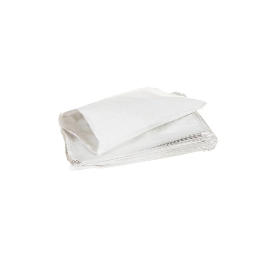 White Kraft Greaseproof Counter Bags 8"x8" (1000 per pack)
